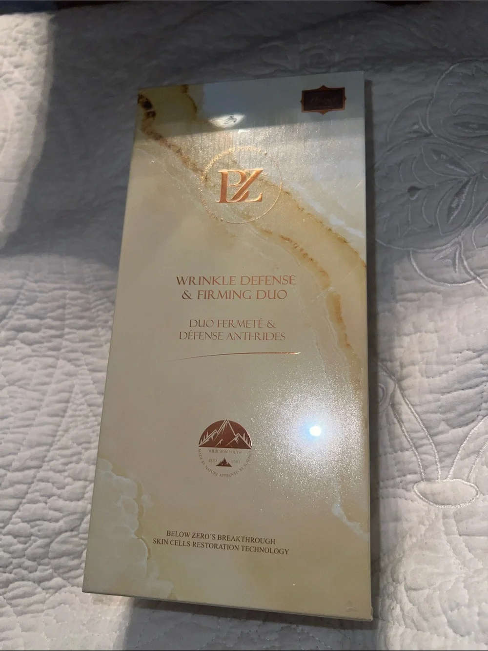 Below Zero wrinkle defense & firming duo brand new in package
